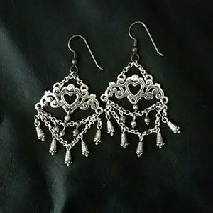 Brighton chandelier earrings with clear stone acce